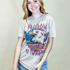 Blume + Co Tops Freedom Tour Graphic Tee Shirt