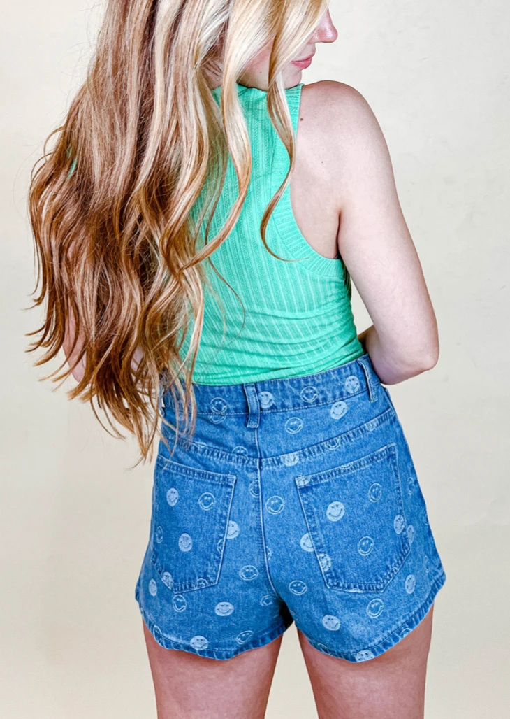 Le Lis Always Smiling Denim Shorts - High-Waisted Comfortable Women's Shorts 5 Le Lis Always Smiling Denim Shorts Bottoms