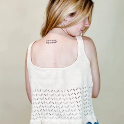 Blue Blush Tops Donna Crochet Knit Top