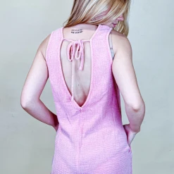 Blue Blush Rompers Cherry Open Back Romper