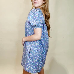 Entro Dresses Kacie Floral Puff Sleeve Dress