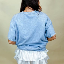 Sweet Claire Inc Tops Sun Kissed Mineral Wash Tee