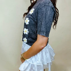 Lotus Fashion Tops Daisy Vintage Wash Tee
