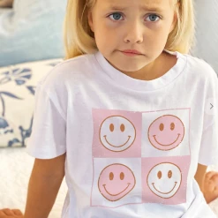 12PM By Mon Ami Tween Smiley Face ColorBlock Tee