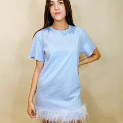 La' Ros Soho Feather Trim Dress Game Day Collection