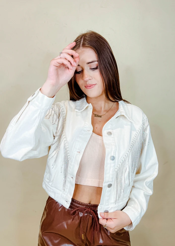 Blue B Rodeo Rhinestone Denim Jacket - Game Day Collection | Stylish Outerwear 3 Blue B Rodeo Rhinestone Denim Jacket Game Day Collection