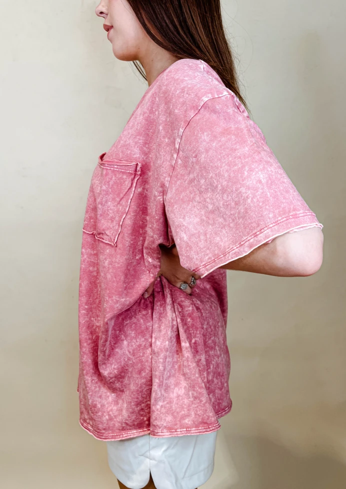 Zenana Vivian Acid Wash Boyfriend Tee Tops - Stylish Casual Women's Top 5 Zenana Vivian Acid Wash Boyfriend Tee Tops