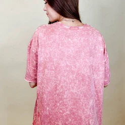 Zenana Vivian Acid Wash Boyfriend Tee Tops - Stylish Casual Women's Top 9 Zenana Vivian Acid Wash Boyfriend Tee Tops