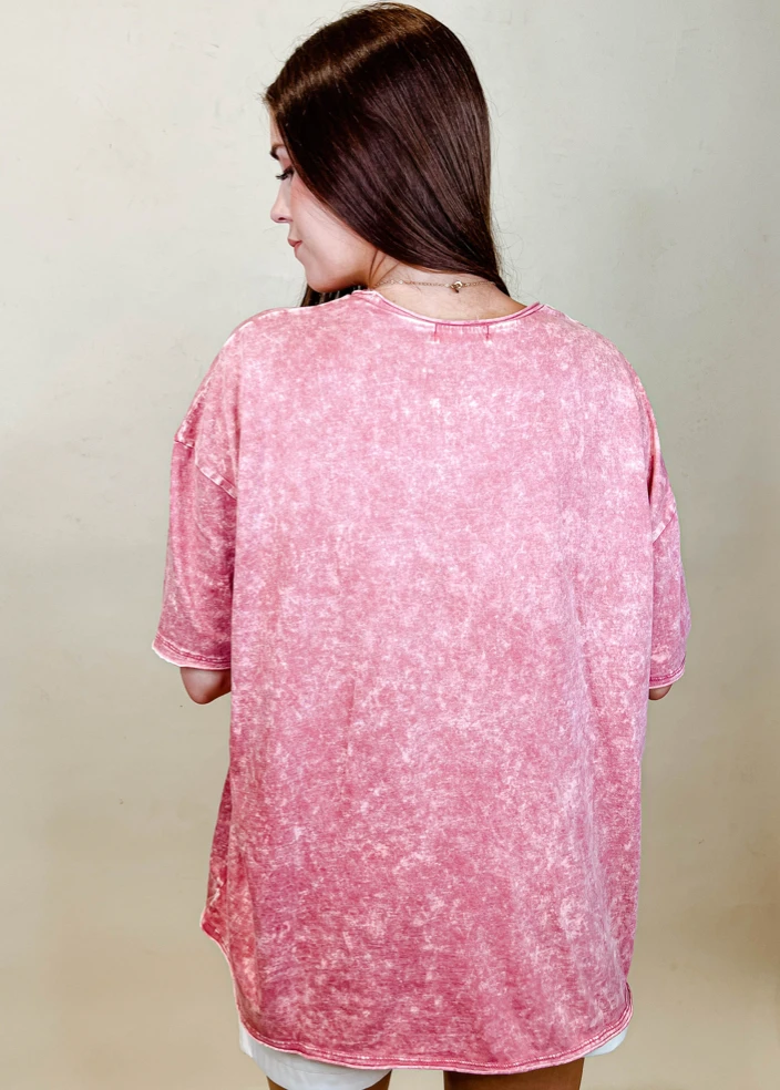 Zenana Vivian Acid Wash Boyfriend Tee Tops - Stylish Casual Women's Top 6 Zenana Vivian Acid Wash Boyfriend Tee Tops