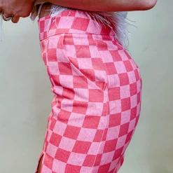 Le Lis Bottoms Lana Checkered Mini Skirt