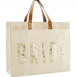 Mudpie Sequin Bride Tote Bag