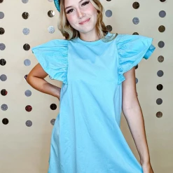 TCEC Sweet Annie Ruffle Knit Dress