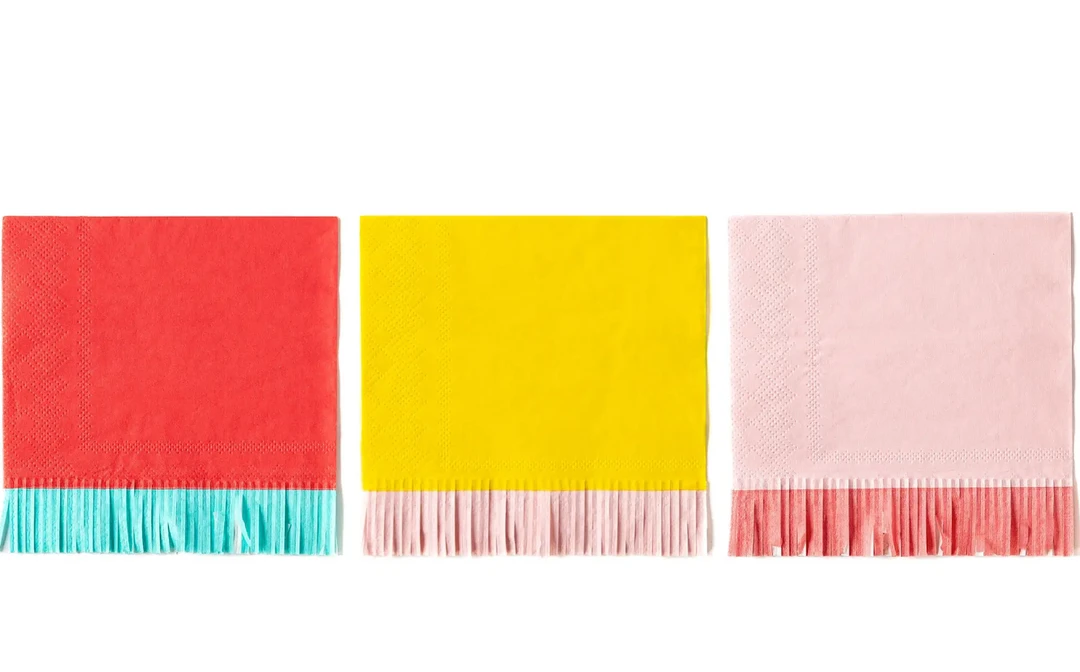 Faire Hip Hip Hooray Fringe 5" Napkins - Premium Party Napkins for Celebrations 3 Faire Hip Hip Hooray Fringe 5" Napkins