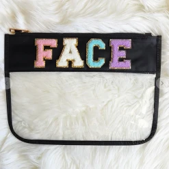 Dani & Em Lifestyle Varsity Letter Clear Pouch