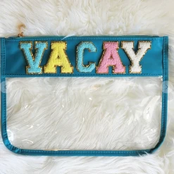 Dani & Em Lifestyle Varsity Letter Clear Pouch