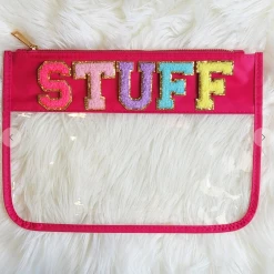 Dani & Em Lifestyle Varsity Letter Clear Pouch