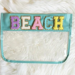 Dani & Em Lifestyle Varsity Letter Clear Pouch