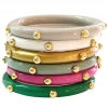 Mae Wearable Art Solid Stud Bangles Jewelry