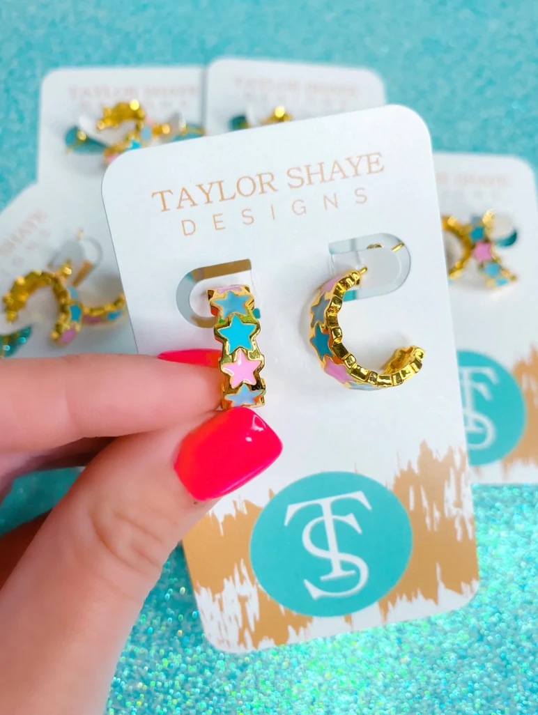 Taylor Shaye Designs Haven Star Hoops - Elegant Gold-Plated Earrings for Women 3 Taylor Shaye Designs Haven Star Hoops