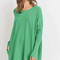 Tea N Rose Tops Boyfriend Pocket Sweater