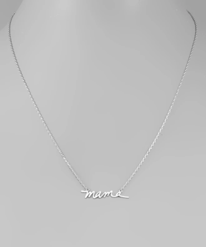 Golden Stella Dainty Mama Cursive Necklace - Elegant Jewelry Gift for Women 4 Golden Stella Dainty Mama Cursive Necklace