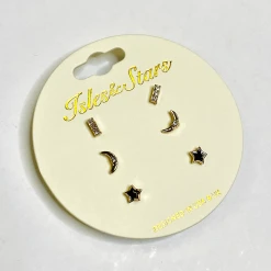 TRENDY Wholesale Star Trio Stud Earring Set