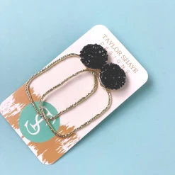 Taylor Shaye Glitter Top Hoops