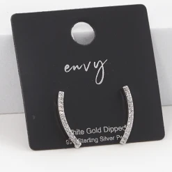 TRENDY Wholesale Gold Dipped Bar Stud Earrings