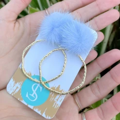 Taylor Shaye Designs Puff Top Hoops - Stylish Gold-Plated Earrings for Women 13 Taylor Shaye Designs Puff Top Hoops