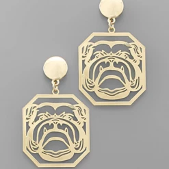 Golden Stella Metal Gameday Cutout Earrings - Game Day Collection Jewelry 7 Golden Stella Metal Gameday Cutout Earrings