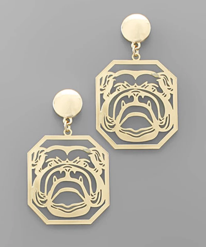 Golden Stella Metal Gameday Cutout Earrings - Game Day Collection Jewelry 5 Golden Stella Metal Gameday Cutout Earrings