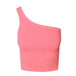 NikiBiki One Shoulder Ribbed Crop Top