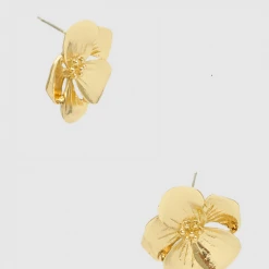 Trendy Wholesale Metal Flower Stud Earrings Jewelry