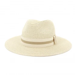 Accity Banded Straw Beach Hat