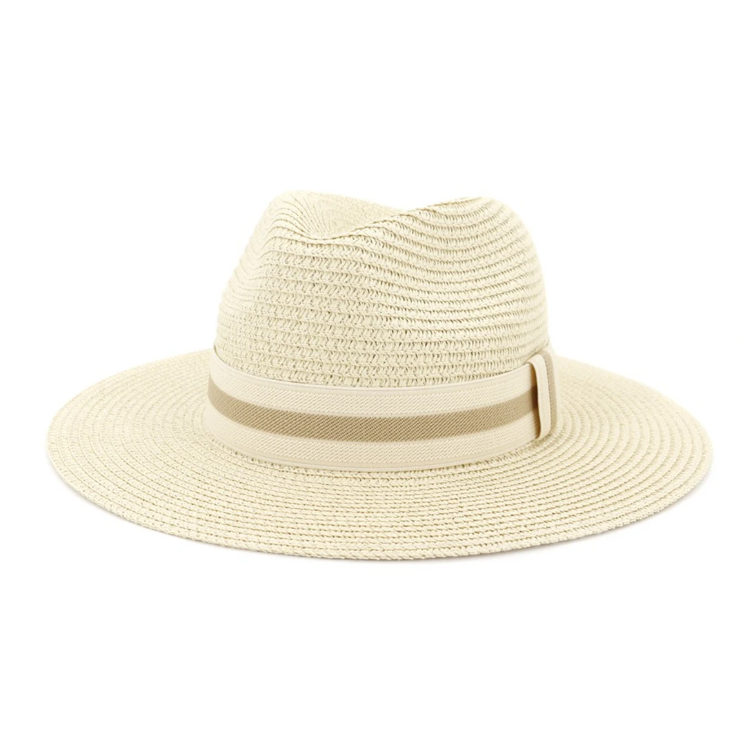 Accity Banded Straw Beach Hat - Stylish Summer Accessory for Women 3 Accity Banded Straw Beach Hat