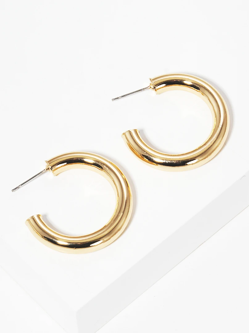 TRENDY Wholesale 20mm Tube Hoops - Lightweight Hypoallergenic Earrings for Women 6 TRENDY Wholesale 20mm Tube Hoops
