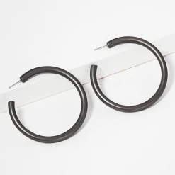 TRENDY Wholesale Jewelry Large Matte Round Hoops