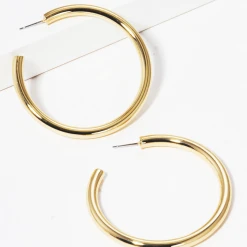 TRENDY Wholesale Jewelry Large Matte Round Hoops
