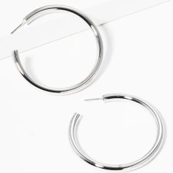 TRENDY Wholesale Jewelry Large Matte Round Hoops