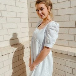 Entro Spencer Puff Sleeve Babydoll Dress Dresses