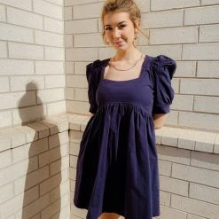 Entro Spencer Puff Sleeve Babydoll Dress Dresses