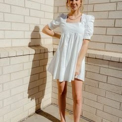 Entro Spencer Puff Sleeve Babydoll Dress Dresses