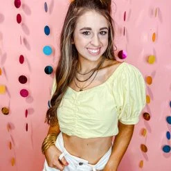 HYFVE Tops Mindy Puff Sleeve Crop Top