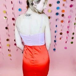 Entro Denise Colorblock Satin Dress