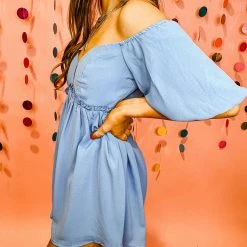 Blue Blush Clementine Flowy Romper