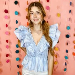 Entro Harmony Ruffle Peplum Top