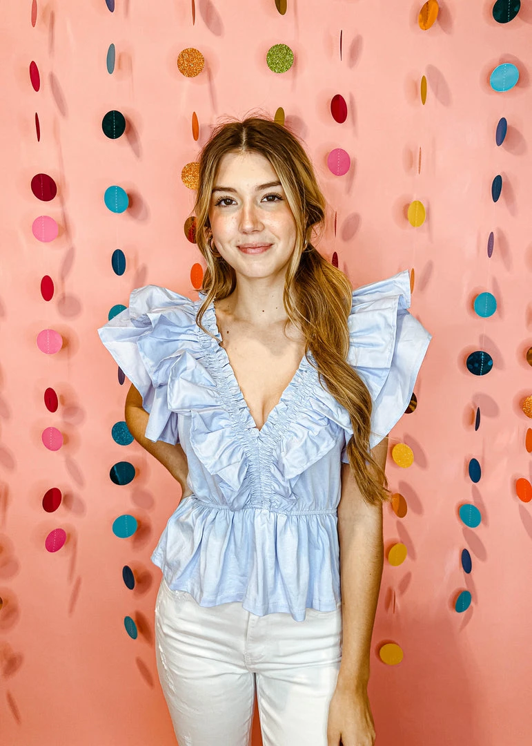 Entro Harmony Ruffle Peplum Top - Stylish Women's Blouse for Casual & Formal Wear 4 Entro Harmony Ruffle Peplum Top