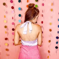 Blue Blush Late Night Halter Bodysuit