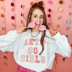 Dash Forward Let's Go Girls Patch Sweatshirt Tops