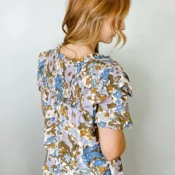 Entro Ryan Floral Puff Sleeve Top